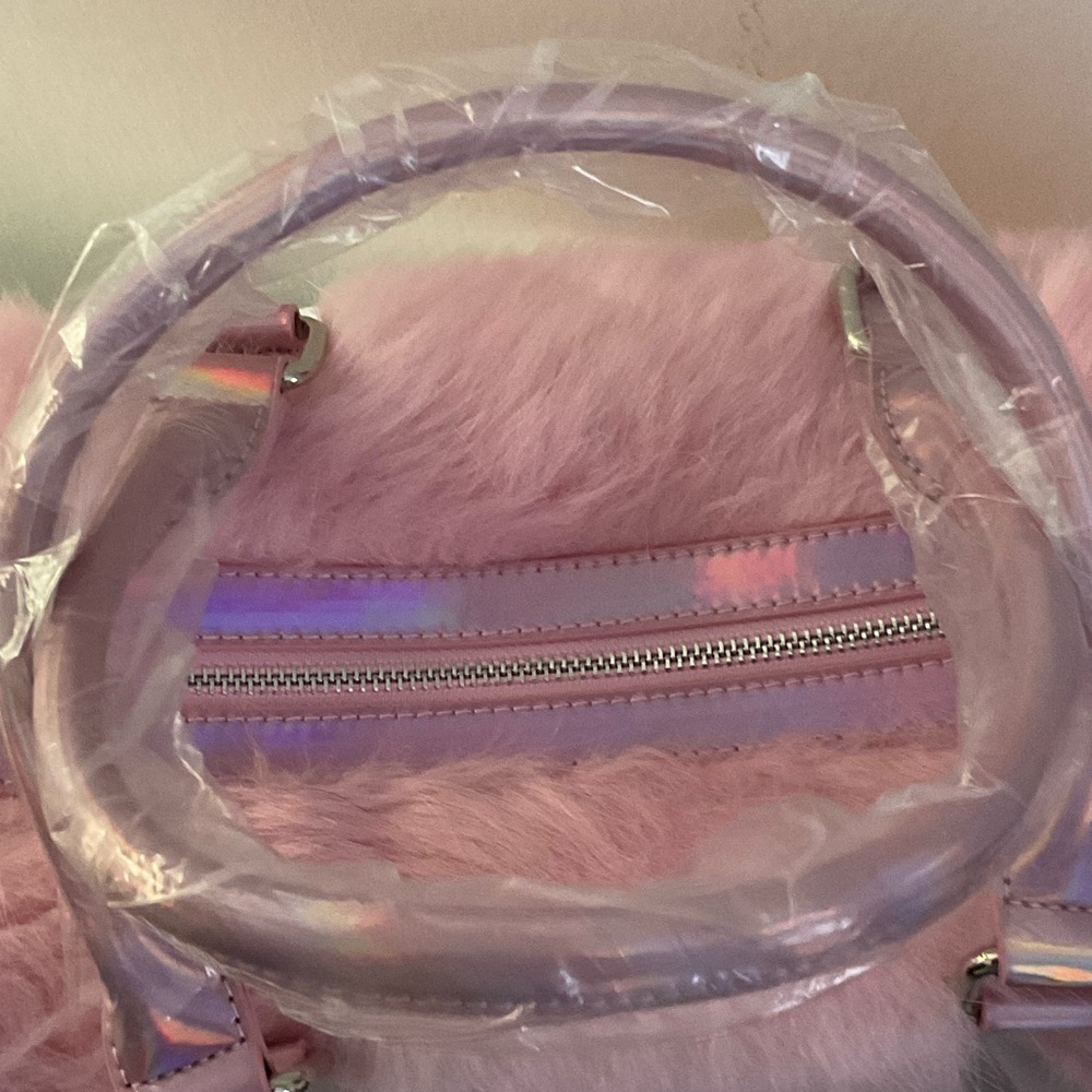 Dolls Kill Pink Furry Satchel - Picture 3 of 5